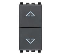 Vimar serie eikon - Pulsador doble interbloqueado contacto abierto+contacto abierto 10a gris