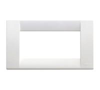 Vimar serie idea - Placa classica 4 módulo plastico blanco brillante