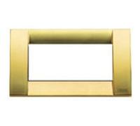 Vimar serie idea - Placa classica 4 módulos metal oro mate
