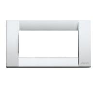 Vimar serie idea - Placa classica 4 módulos metal plata metalizado