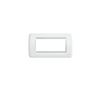 Vimar serie idea - Placa rondo 4 módulo metal blanco