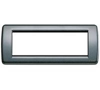 Vimar serie idea - Placa rondo 6 módulo metal antracita metalico/a