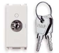 Vimar serie plana - Interruptor 2 polos 16ax+llave 000 off blanco