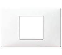 Vimar serie plana - Placa 2 módulo central tecnopolimero blanco