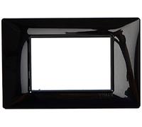 Vimar serie plana - Placa 3 módulo tecnopolimero negro