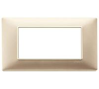 Vimar serie plana - Placa 4 módulo tecnopolimero champan mate
