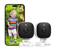 VIMTAG 2,5K Cámara Vigilancia WiFi Exterior/Interior Camaras Vigilancia Domicilio WiFi Seguridad IP65, Visión Nocturna Color, Detección Humana, Sirena, 24/7 Grabación Continua, Compatible Alexa,2pcs