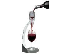 Vin Bouquet FIA 003 - Set Aireador con Peana, Aireación Instantánea Vino al Servir, Peana, Aireador, Base, Filtro y Bolsa en Terciopelo y Tapón de Vacío