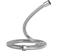Vinabo Flexo de Ducha 150 cm, Tubo G1/2 de Acero Inoxidable Plateado | Manguera Antitorsión y Antienredos con Racores Giratorios, Fácil de Instalar para Ducha de Mano, Mascotas y Bañera