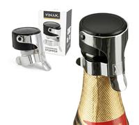 VINAK - Tapón Champagne y Cava Hermético - Tapones para Botellas de Vino Espumoso y Prosseco en Acero Inoxidable