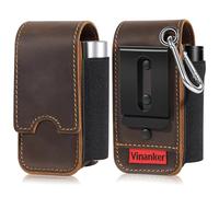 Vinanker Estuche de piel auténtica para Leatherman, kit multiherramienta, marrón oscuro