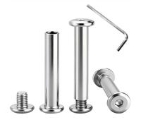 VINATO 20 Tornillos M4 y Tuercas M4 x 30 mm, Llave Allen | Juego de 20 tornillos M4 x 6 mm y 20 tuercas M4 x 30 mm, llave Allen, acero inox 304. Para muebles, armarios, bricolaje