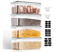 VINATO 3.2L Botes Cocina Almacenaje - Set De 4, Recipientes HerméTicos Para Alimentos, Para Almacenar Cereales, Pasta, Harina