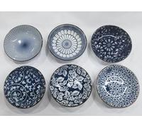 VINATO 6 Piezas Cuencos de Cerámica para Salsas, Platillos Apilables, Mini Cuencos Salsa Soja, Mini Recipientes Aderezos, Cuencos Aperitivos para Salsa de Soja, Postres, Sushi, Aperitivos