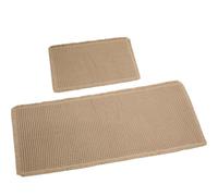 VINATO Alfombras de Baño de 2 Piezas, Alfombrilla de Baño Antideslizante de Microfibra, 121 x50cm+61x43cm, Alfombra Muy Absorbente, Lavables y Suaves, para Salón, Dormitorio y Cuarto, Caqui