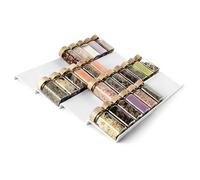 VINATO Organizador de Especias para Cajones Cocina, 8pcs Ajustable, Estante Extraíble para Especieros, Perfumes, Maquillaje, Blanco