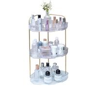 VINATO Organizador de Maquillaje, Organizador de Cuidado de la Piel de 3 Niveles para el Dormitorio y el baño Transparente