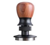 VINATO Prensador de Café Profesional - Tamper 51mm con Presión Constante de 30lbs, Profundidad Ajustable, Mango de Nogal y Base de Acero Inoxidable 304