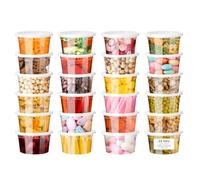 VINATO Recipientes Hermeticos Alimentos, 24x 360ml, Microondas, Apilables | Antiderrames, Apilables, Lavavajillas, Congelacion, Facil de limpiar, Meal Prep, Oficina, Camping, Ahorro, Sin olores