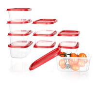 VINATO Set de 10 Recipientes Herméticos 710ml - Rectangulares, Apilables, Microondas - Sin BPA, Para Cocina, Meal Prep, Congelador & Almacenaje - Incluye 12 Etiquetas