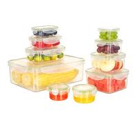 VINATO Set de 10 Tapers para Comida Hermetico de Plástico - Sin BPA, Apilables, Fiambrera, Envases de Plastico con Tapa para Microondas/Lavavajillas/Nevera