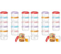 VINATO Set de 18 Recipientes Para Alimentos, 250ml Contenedores Para Comida con Tapa, Set De Envases Pequeños, Apilables (Paquete de 2)