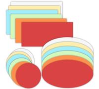 VINATO Set de 360 Tarjetas de Moderación | 3 Formas y 6 Colores | Tarjetas de Papel para Talleres, Brainstorming y Reuniones