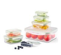 VINATO Set de 7 Taper Plastico Hermetico con Tapa, Sin BPA, Tapers para Comida Hermetico Apilables, Envases de Plástico para Microondas, Nevera y Lavavajillas