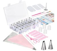 VINATO Set de Boquillas 83 Piezas, de Acero Inoxidable, con Manga Pastelera, Caja, Accesorios para Decorar Tartas, Cupcakes, Galletas