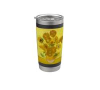Vincent Van Gogh Girasoles Arte Fino Pintura Arte Floral Vaso térmico de acero inoxidable de doble pared