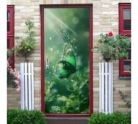 Vinilo Adhesivo Muebles Frutas Plantas Verdes Papel Adesivos Decorativos Muebles PVC Vinilos para Puertas Impermeable Autoadhesivo Extraíble Hogar Deco Pegatinas para Puertas 2x45x200cm