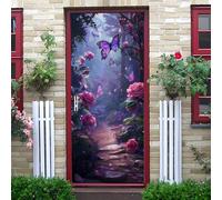 Vinilo Adhesivo Muebles Patrón De Insecto Rosa Papel Adesivos Decorativos Muebles PVC Vinilos para Puertas Impermeable Autoadhesivo Extraíble Hogar Deco Pegatinas para Puertas 2x38.5x200cm