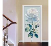 Vinilo Adhesivo Muebles Rosa Blanca Papel Adesivos Decorativos Muebles PVC Vinilos para Puertas Impermeable Autoadhesivo Extraíble Hogar Deco Pegatinas para Puertas 2x47.5x215cm