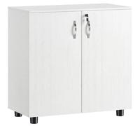 Vinsetto Archivador de Oficina con 2 Puertas con Cerradura y Estantes 80x40x80 cm Blanco Aosom España