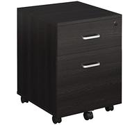 Vinsetto Archivador Móvil para Archivos A4 con Ruedas Gabinete de Archivos Suspendidos con 2 Cajones y Cerradura 40x45x55,6 cm wengué