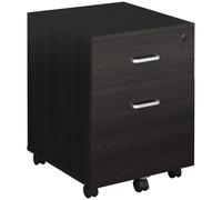 Vinsetto Archivador Móvil para Archivos A4 con Ruedas Gabinete de Archivos Suspendidos con 2 Cajones y Cerradura 40x45x55,6 cm wengué