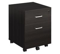 Vinsetto Archivador Móvil para Archivos A4 con Ruedas 40x45x55,6 cm Wengué | Gabinete de Archivos Suspendidos, 2 Cajones, Cerradura