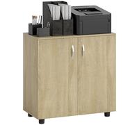 Vinsetto Armario Oficina con Cerradura, 2 Puertas, 80x40x80 cm, Roble