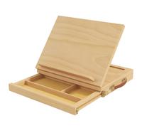 Vinsetto Caballete de Mesa de Madera Plegable con Cajón Altura Ajustable para Pintura y Dibujo 33,5x26x26 cm Natural Aosom España