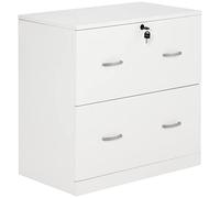 Vinsetto Cajonera de Escritorio con 2 Cajones para A4 74x42x72 cm Blanco