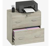 Vinsetto Cajonera de Escritorio con 2 Cajones para A4 77x42x72 cm Natural