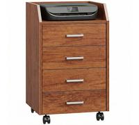 Vinsetto Cajonera de Escritorio con Ruedas 4 Cajones 40x36x65 cm Marrón