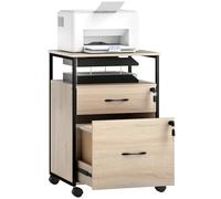 Vinsetto Cajonera de Oficina con 2 Cajones 44x40x66,5 cm Natural