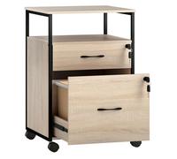 Vinsetto Cajonera de Oficina con 2 Cajones 44x40x66,5 cm Natural