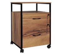 Vinsetto Cajonera de Oficina Cajonera para Escritorio con Ruedas Archivador para Tamaño Carta A4 44x40x66,5 cm Marrón Rústico Aosom España