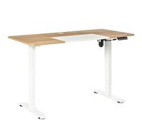Vinsetto Escritorio de Pie Ajustable 140x70x72-116 cm Blanco y Natural