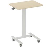 Vinsetto Mesa de pie, escritorio de pie, mesa para portátil, regulable en altura, 4 ruedas, 65 cm x 48 cm x 108 cm, Amarillo
