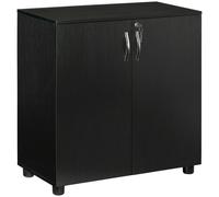 Vinsetto Mueble de Oficina Portadocumentos Multiuso con Cerradura, 2 Puertas y Estante Interior, 80x40x80 cm, Negro