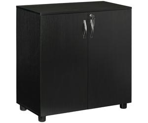 Vinsetto Mueble de Oficina Portadocumentos Multiuso con Cerradura, 2 Puertas y Estante Interior, 80x40x80 cm, Negro