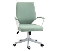 Vinsetto Silla de Escritorio Giratoria Silla de Oficina Basculante con Reposabrazos y Altura Ajustable 62x69x92-100 cm Verde Aosom España